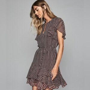 REISS Anna Printed Day Dress